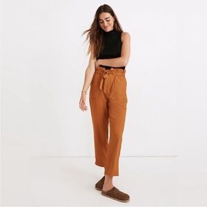 Madewell Rust Paperbag Waist Pull-On Pants Women’s Large -  l Dunaway Pants
